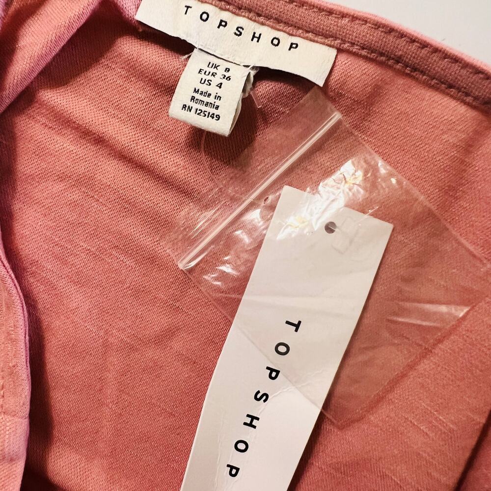 Topshop Half Button zip Dress Size 4 NWT - Picture 4 of 7